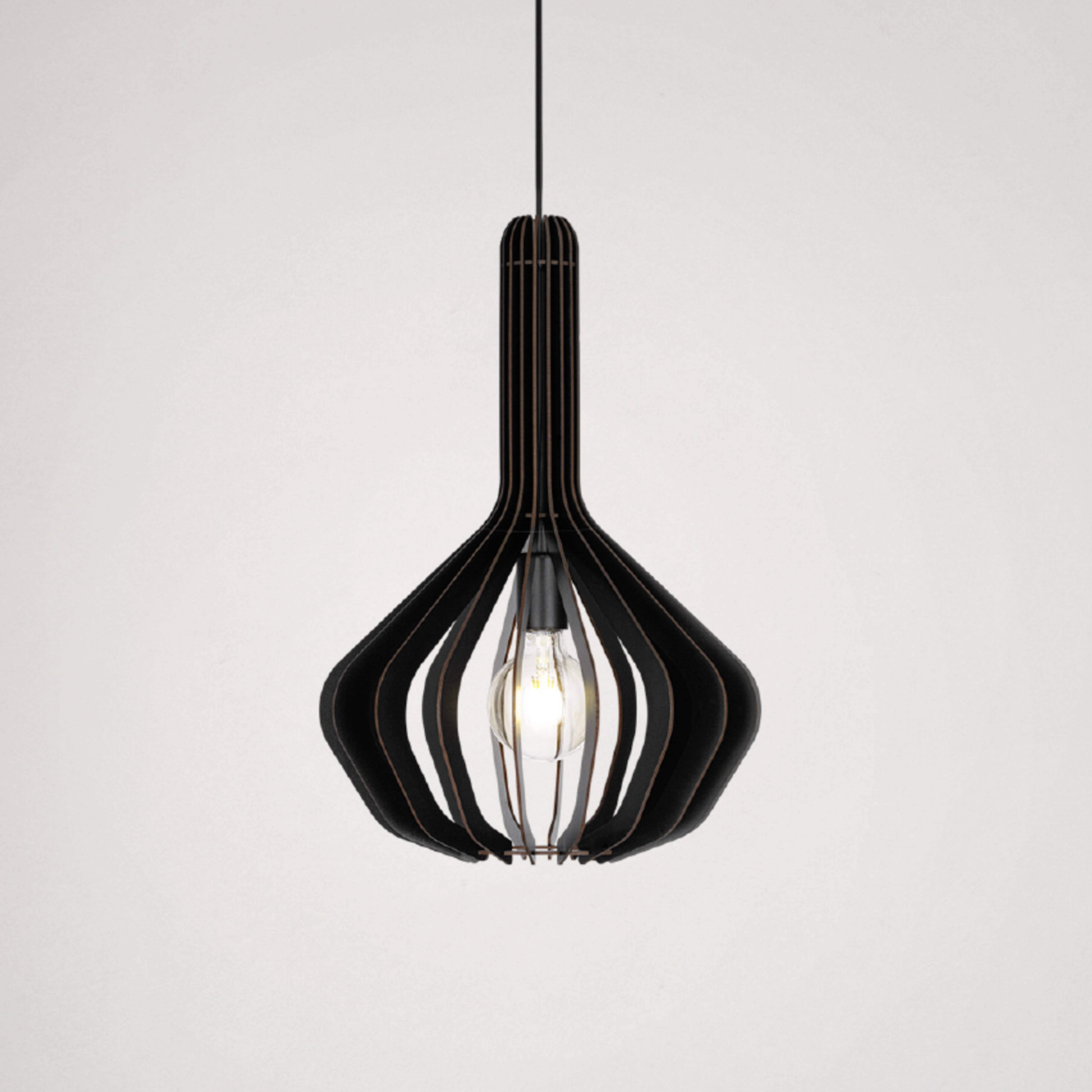 Lámpara colgante Velasco en negro, Ø 38 cm