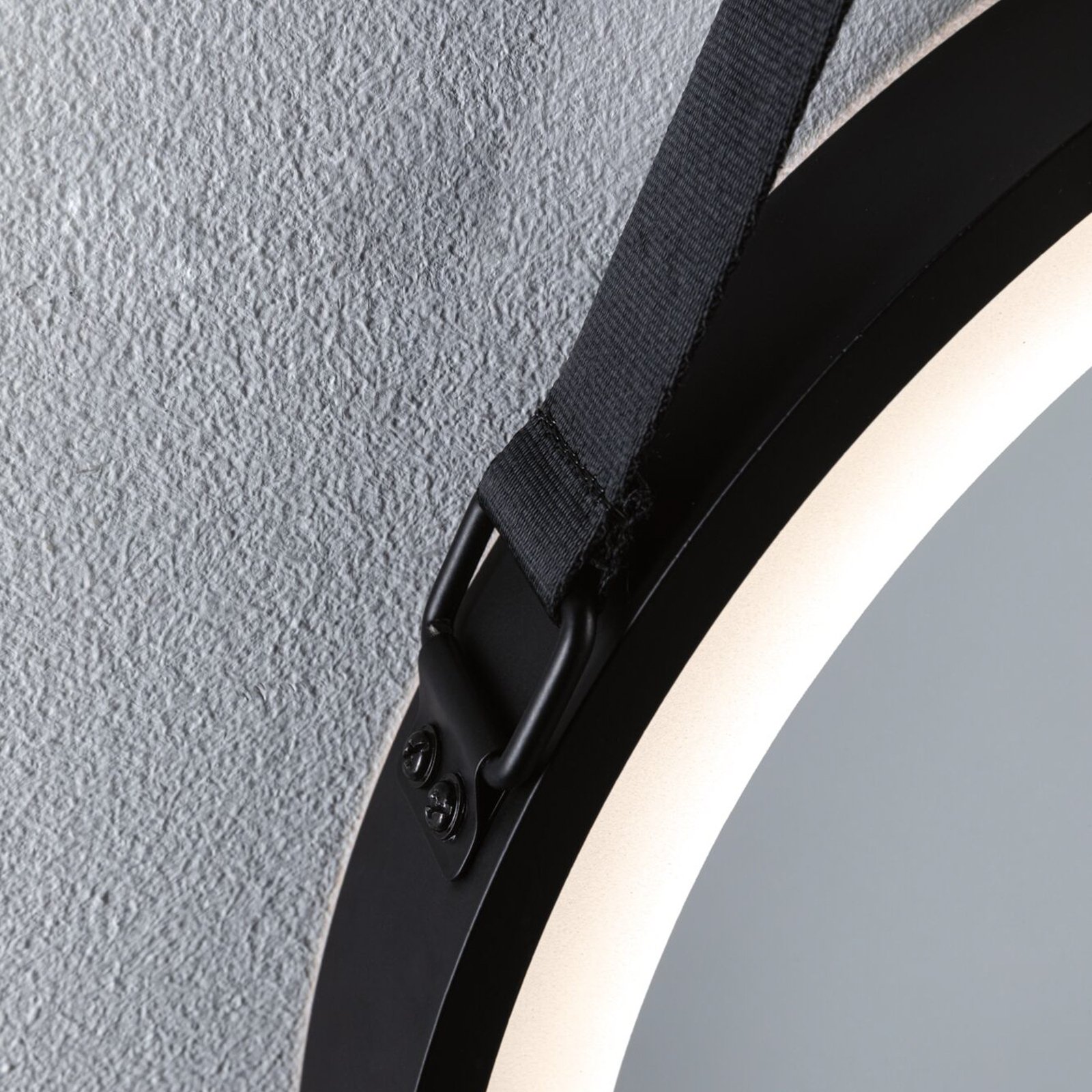 Miro LED Illuminated Miroir TW IP44 Mat Noir - Paulmann