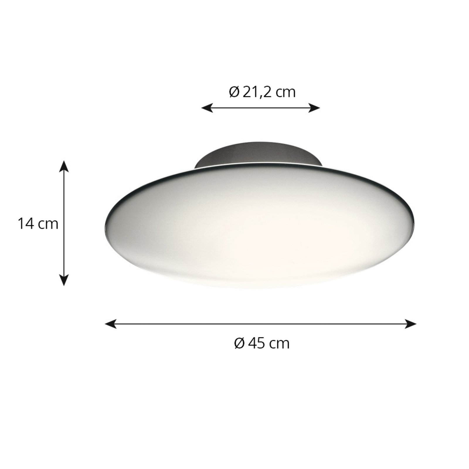 AJ Eklipta LED ceiling lamp, Ø 45 cm, white - Louis Poulsen