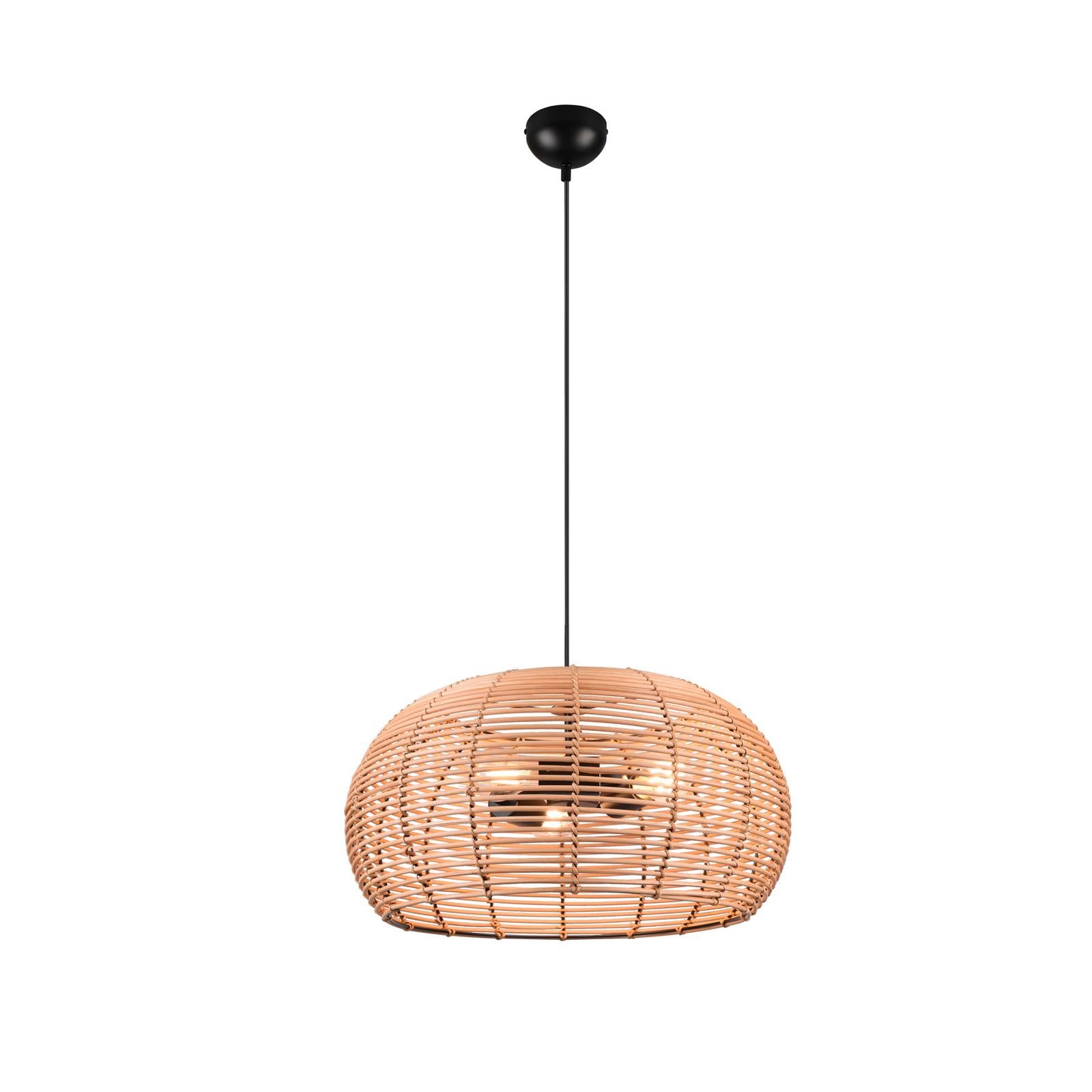 Pendelleuchte Inga mit Rattanschirm Ø 50 cm