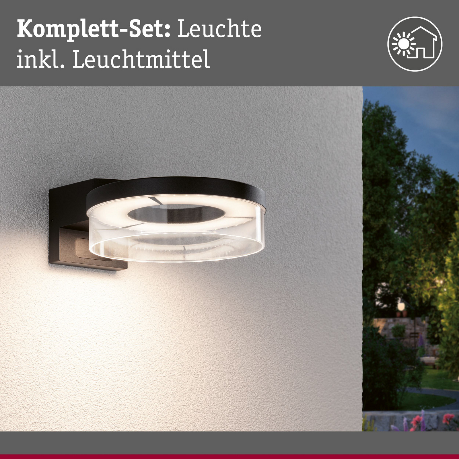 Capera Buiten Wandlamp met Sensor SWR Antraciet - Paulmann