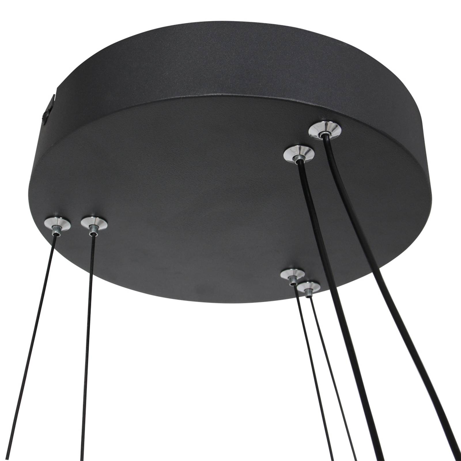 Żyrandol LED Ringlux 3-punktowy czarny Ø 60 cm