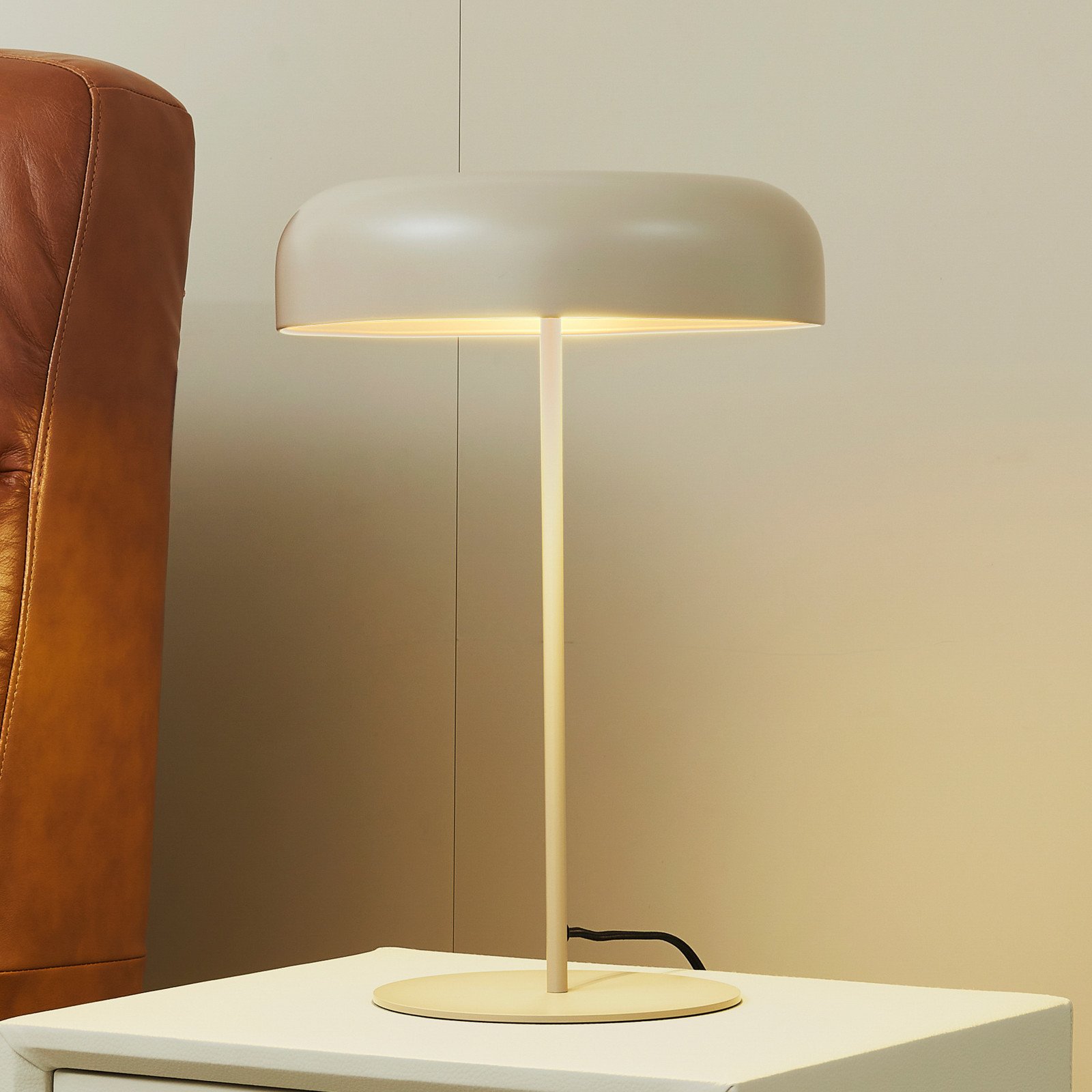Lampă de masă Lindby Edion bej metal 45 cm - Camera de zi / sufragerie - modern