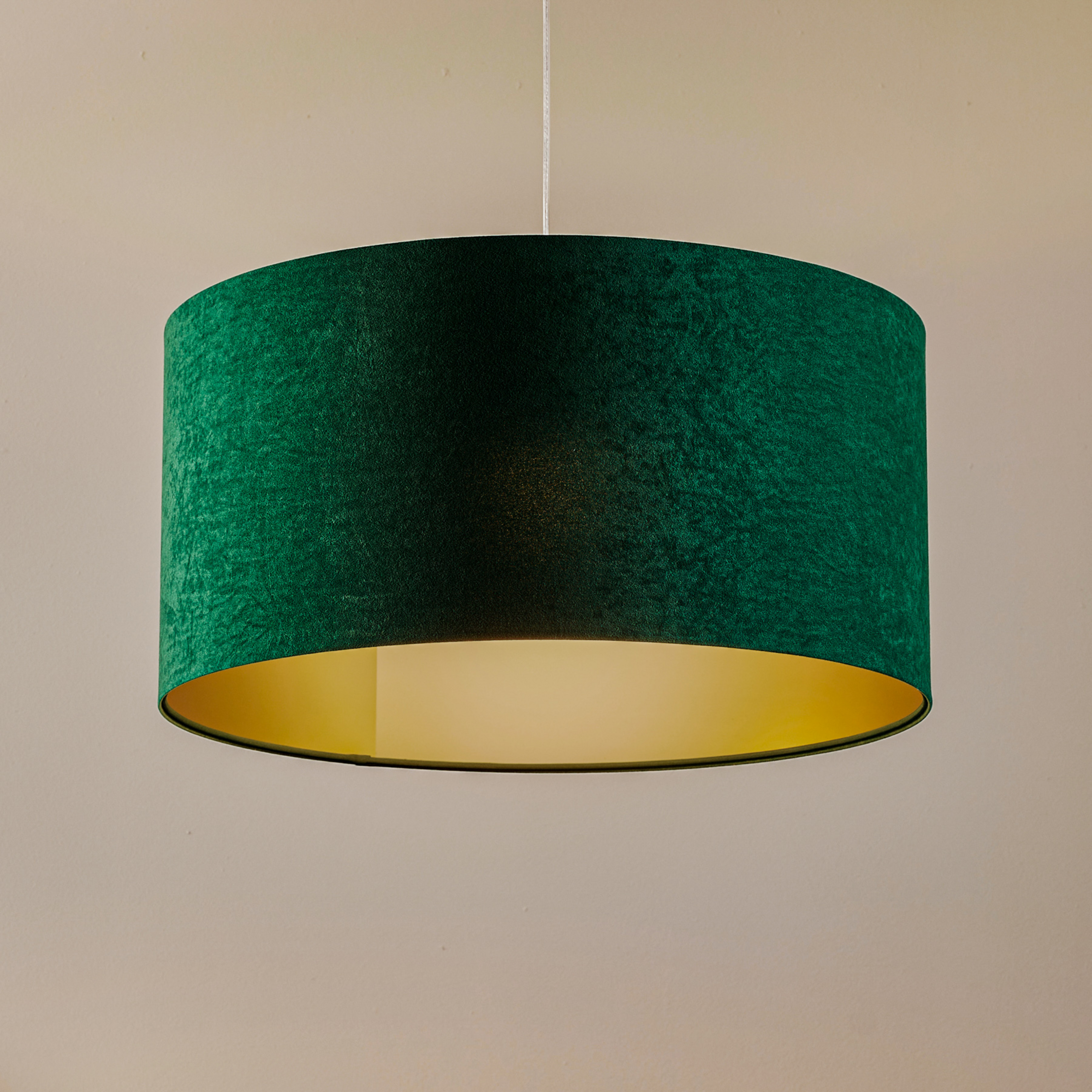 Lámpara colgante Salina, verde/oro, Ø 60cm