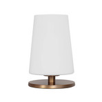 Galda lampa „Ancilla“, bronzas krāsā, augstums 26 cm, metāls, stikls, E27