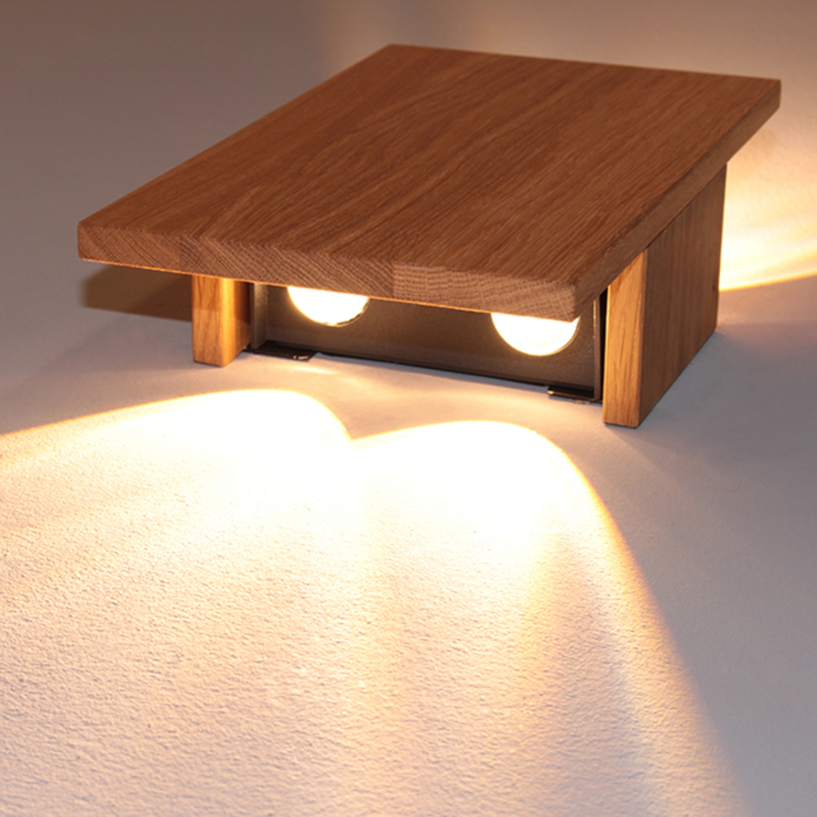 Candeeiro de parede LED Shine-Wood carvalho 4xLED 15x25cm