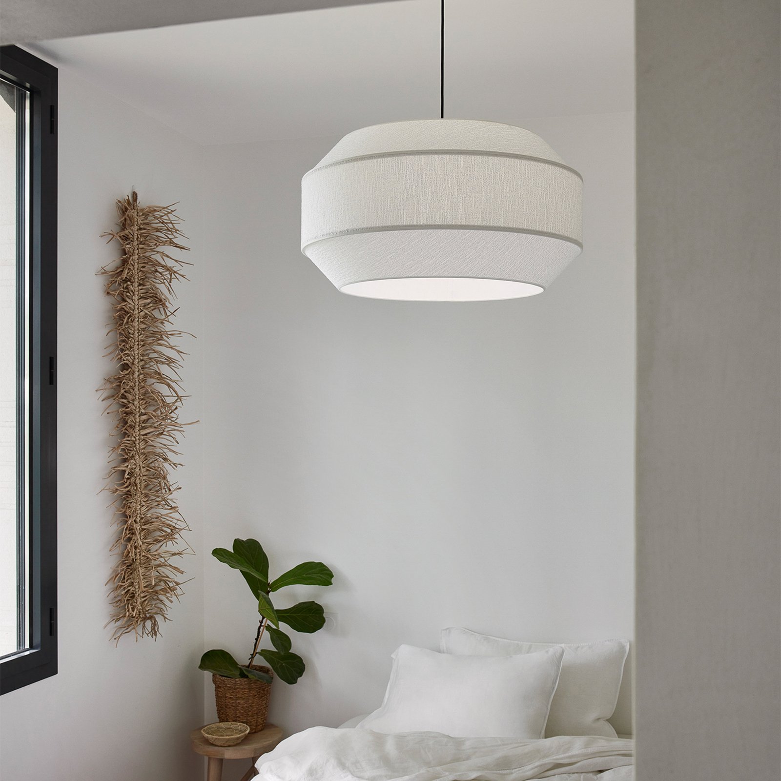 Cosiness Pendellampe, Ø 68 cm, weiß, Stoff - MARKET SET