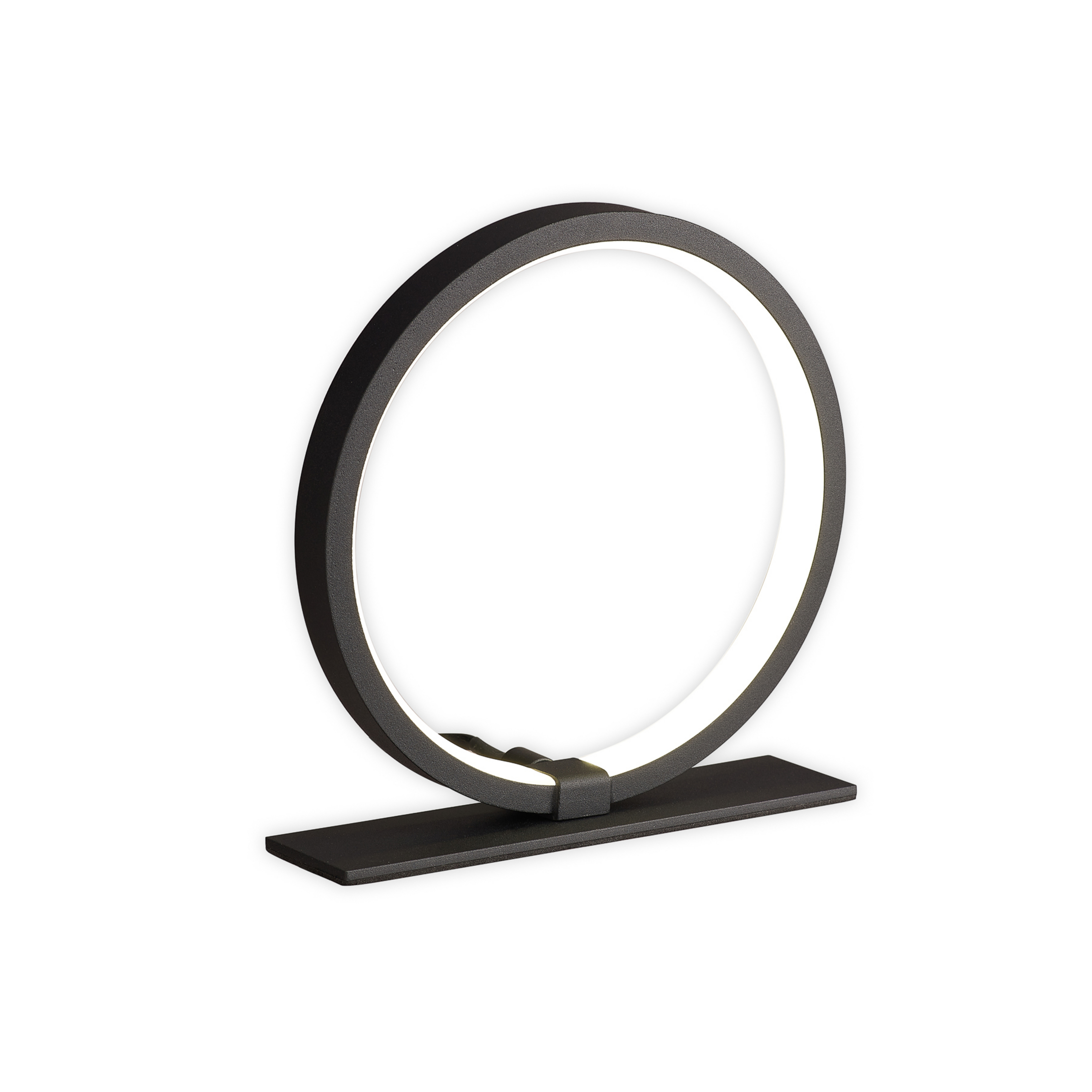 Lampe de table LED Kitesurf, aluminium, Ø 19,3 cm, noir