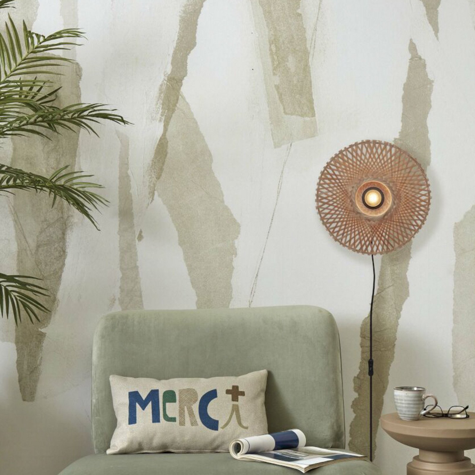 GOOD & MOJO Kalimantan perete natural Ø 30cm - Camera de zi / sufragerie - design - Bamboo
