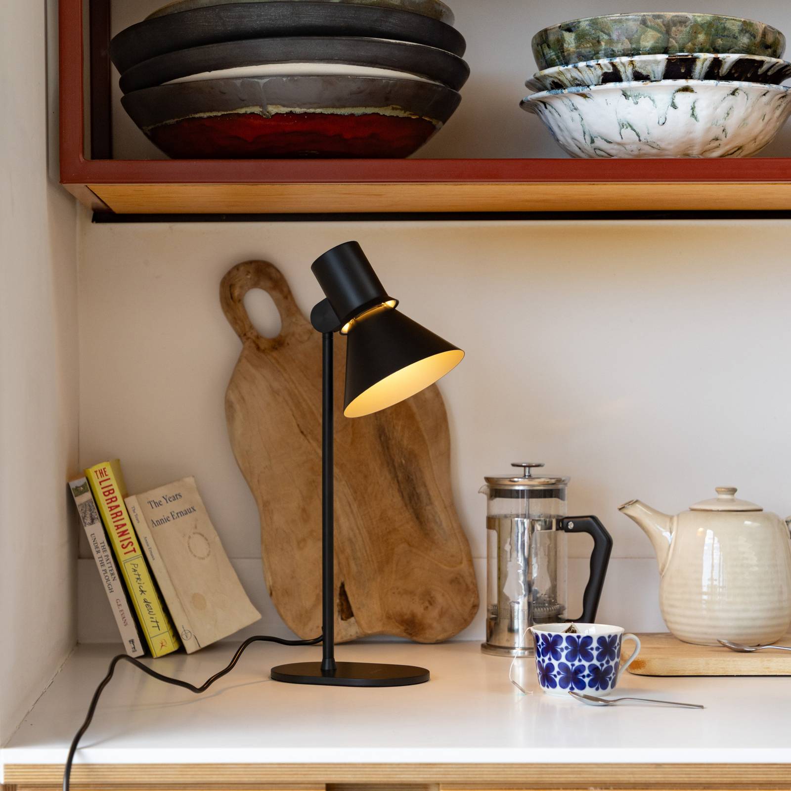 Lampa stołowa Anglepoise typu 80 T1, czarna matowa, 48 cm, metalowa