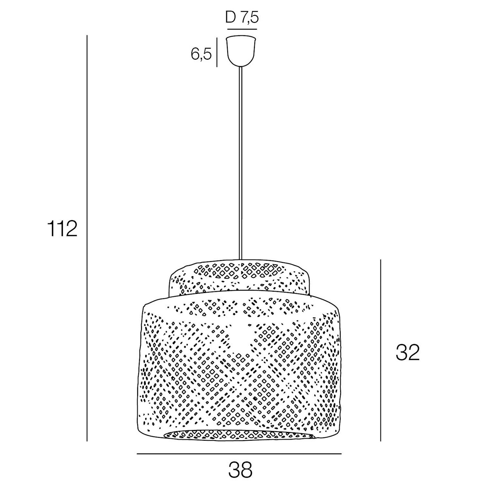 Bambusov viseći luster Makassar, Ø 38 cm - Corep SAS Bambusov viseći luster Makassar, Ø 38 cm - Corep SAS