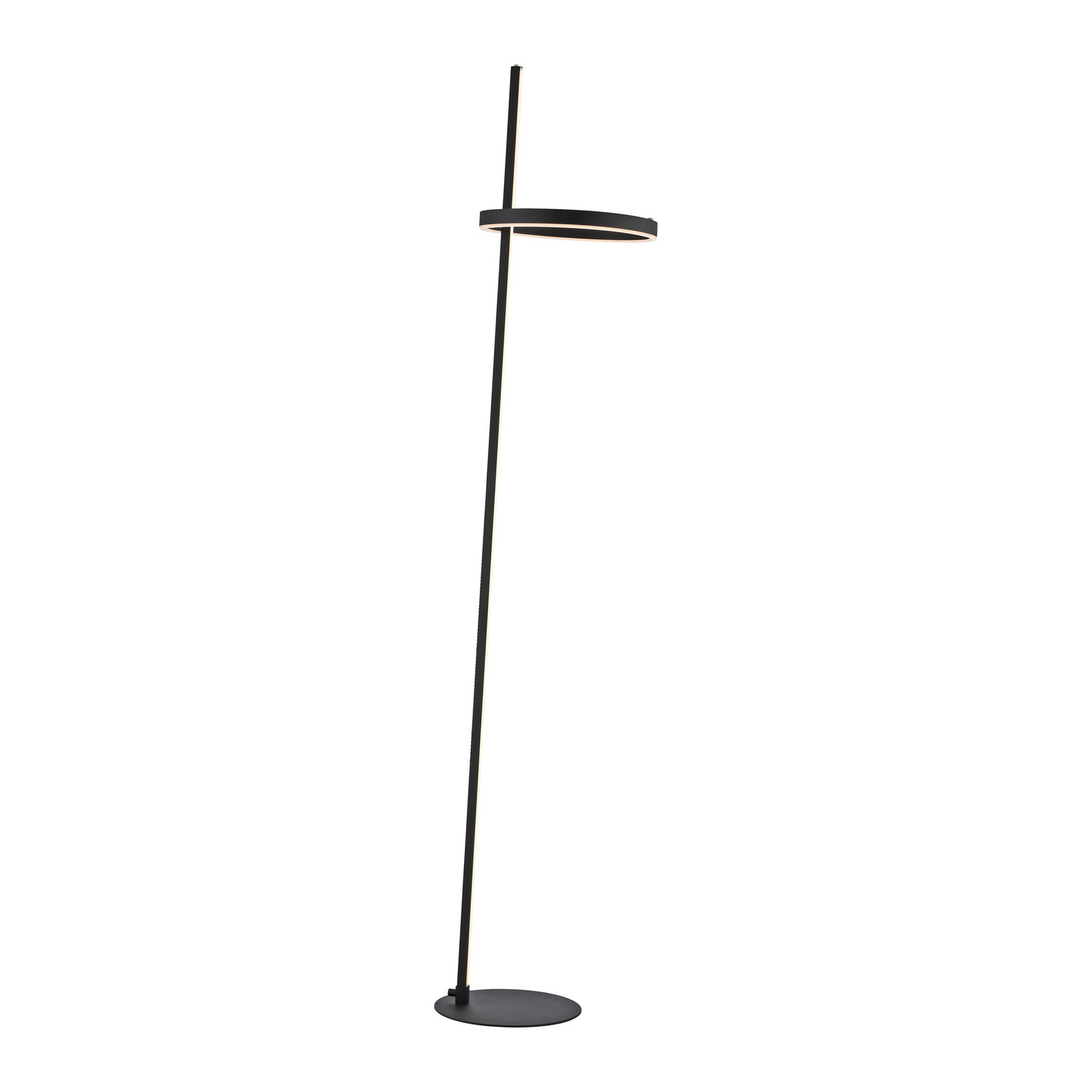 JUST LIGHT. LED vloerlamp Ritus zwart ijzer dimbaar 3.000 K