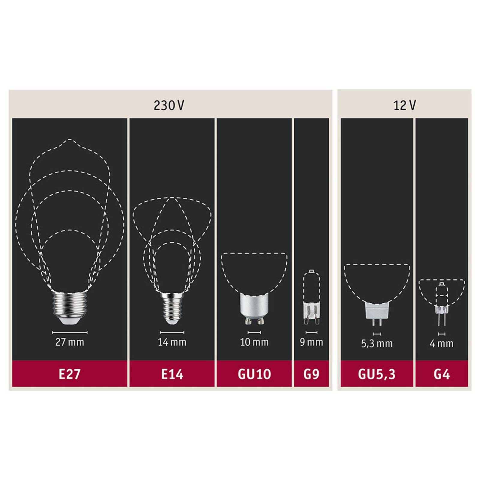 Paulmann Reflektor LED GU10 7W 2,700K chrom dim