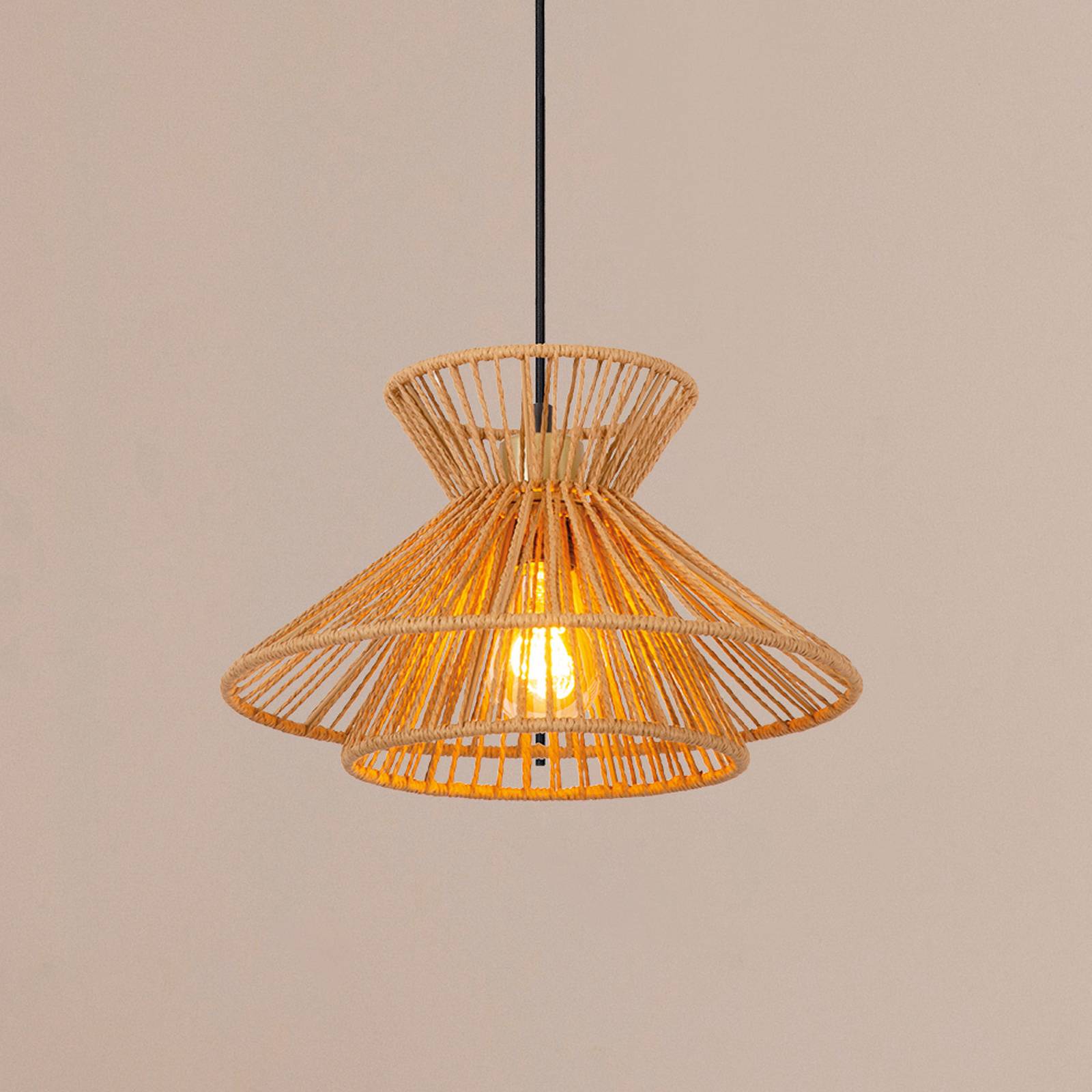 Lucide Suspension Tasman, Ø 32 cm, couleur naturelle, papier