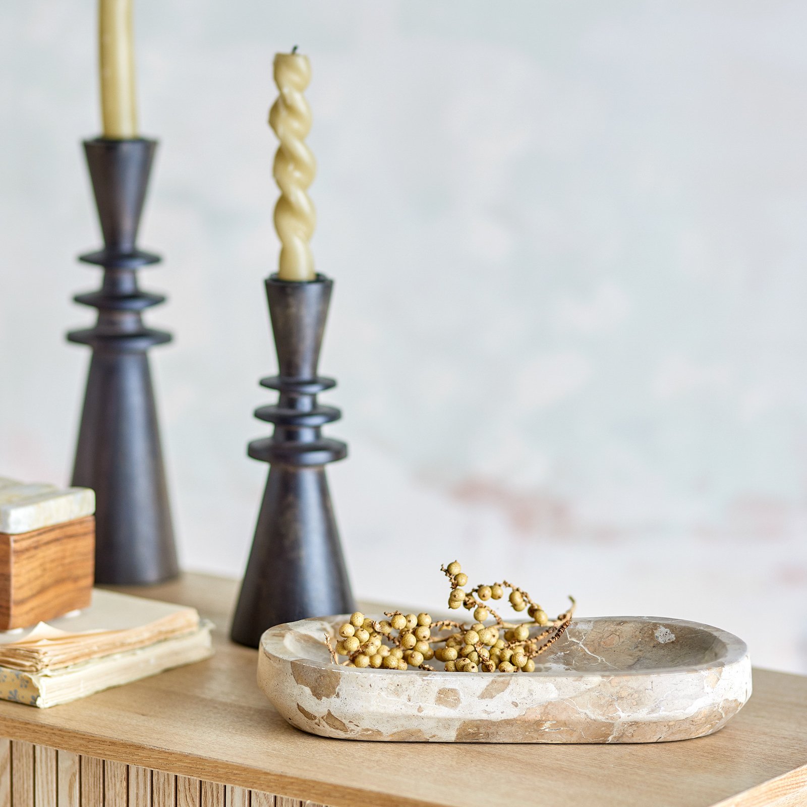 Tác Shao, mramor, béžová, dĺžka 24,5 cm - BLOOMINGVILLE