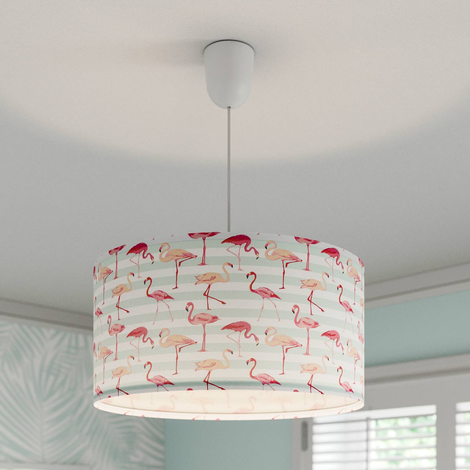 Lampa wisząca Miami z nadrukowanym motywem Flamingo