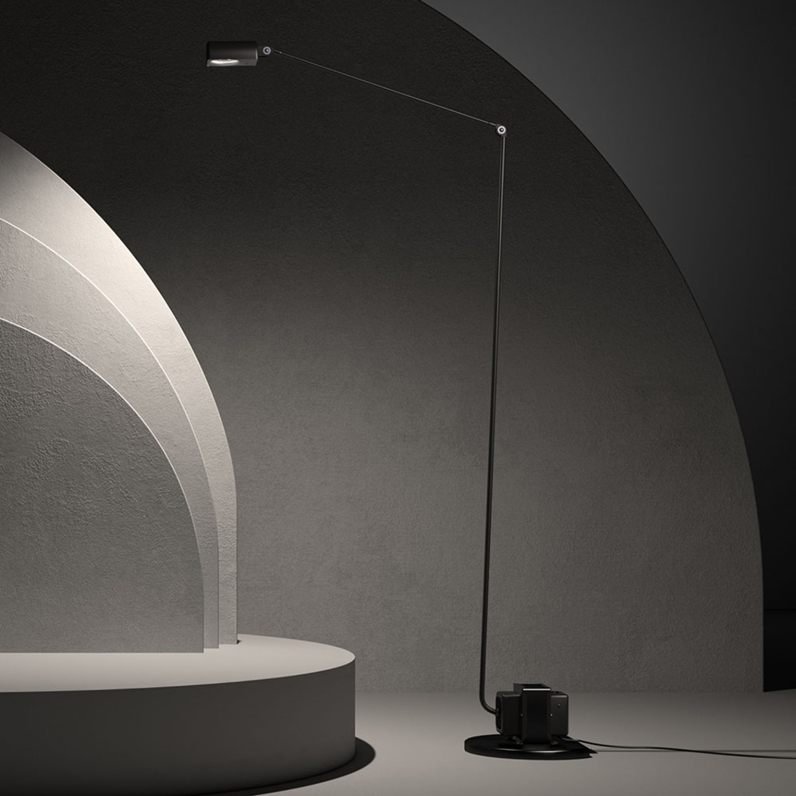 LUMINA Lumina Daphine LED floor lamp 3,000 K, black, for Workroom / Office, steel, 9 W, energy efficiency: A+, H: 136 cm