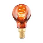 E14 LED bulb 4W P45 2,000K filament copper dimmable