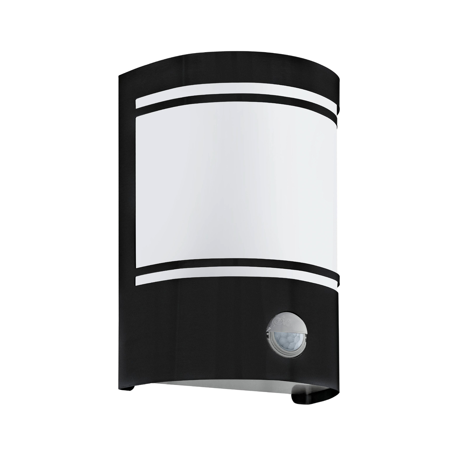 Cerno vanjska zidna lampa s detektorom pokreta, crna