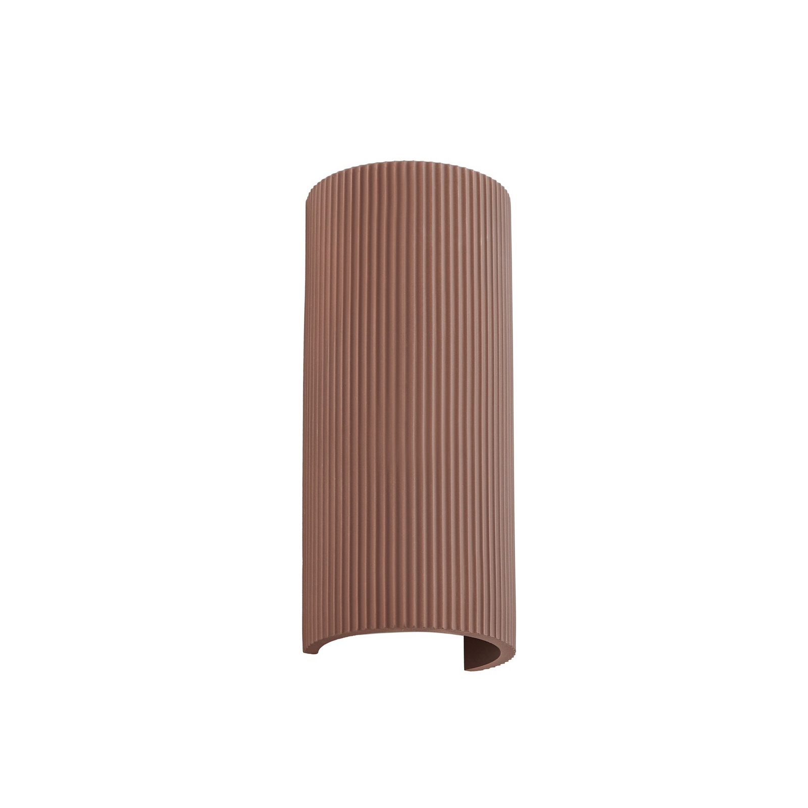 Lindby Colja -seinävalaisin, ruskea, pyöreä, korkeus 30,5 cm, kipsi