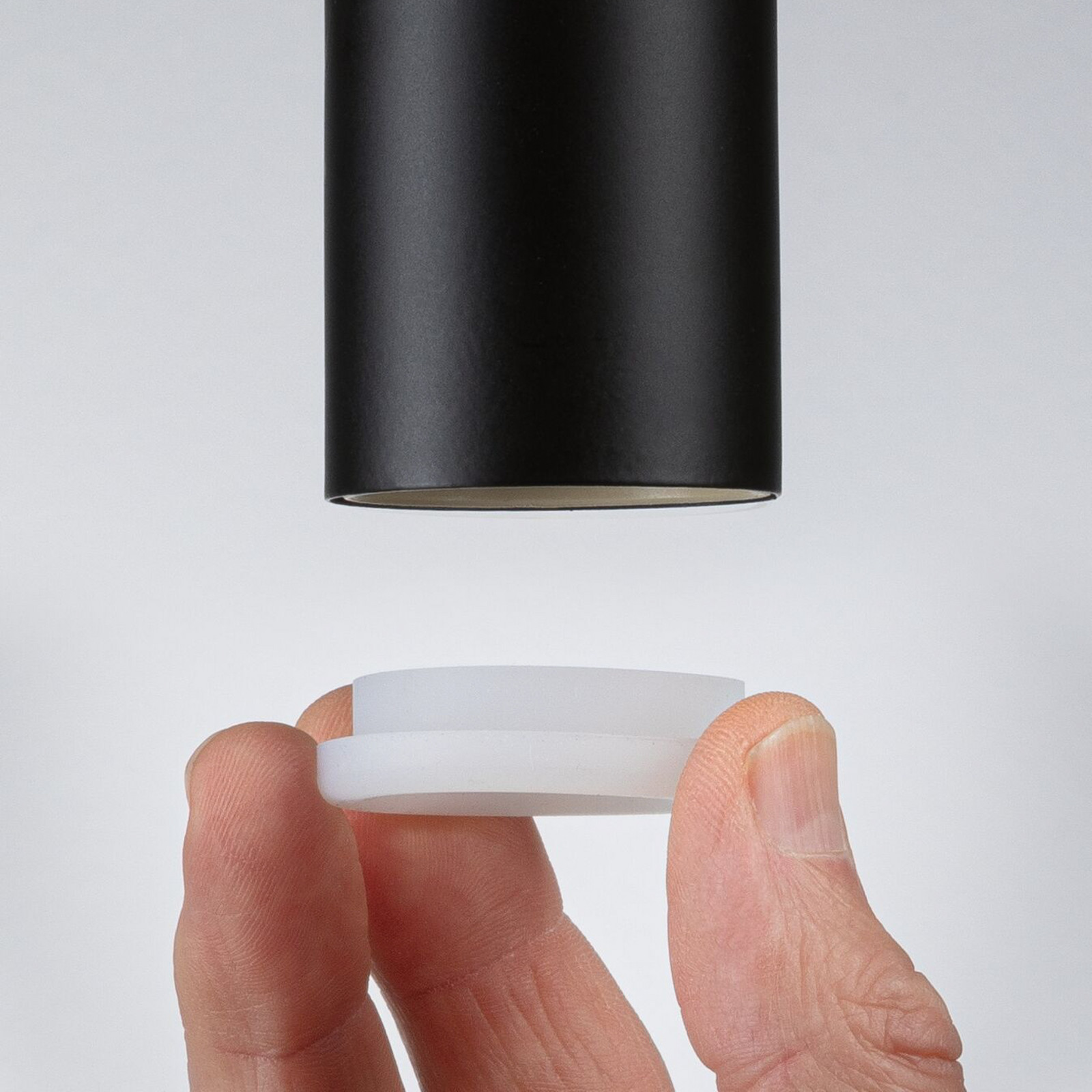 Paulmann Ravi soclu pentru pandantiv E27 negru mat - Camera de zi / sufragerie - Metal