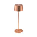 Zafferano Olivia 3K candeeiro de mesa recarregável cobre