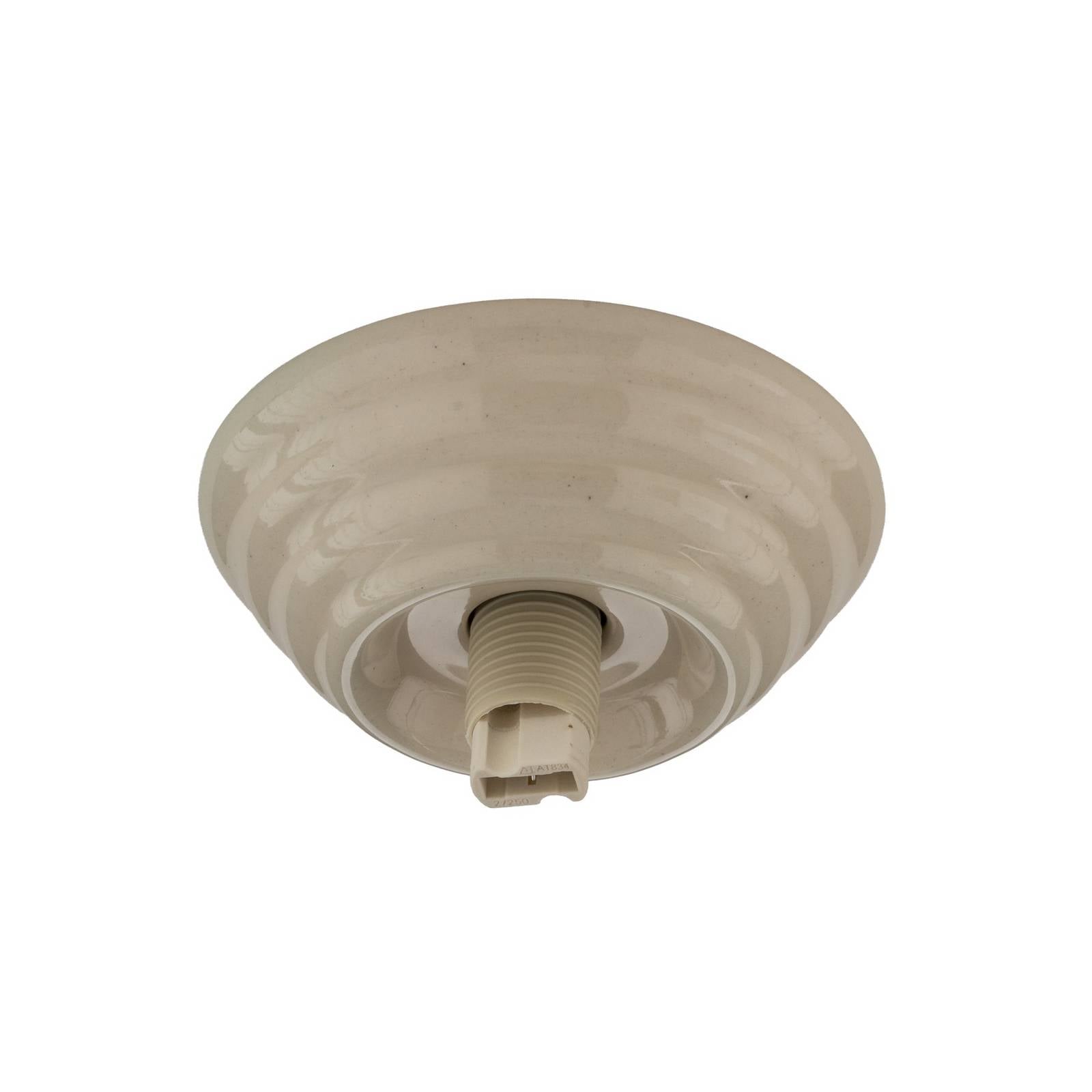Lampa sufitowa Zori, beżowo-opalowa, Ø 16 cm, ceramika/szkło, IP44