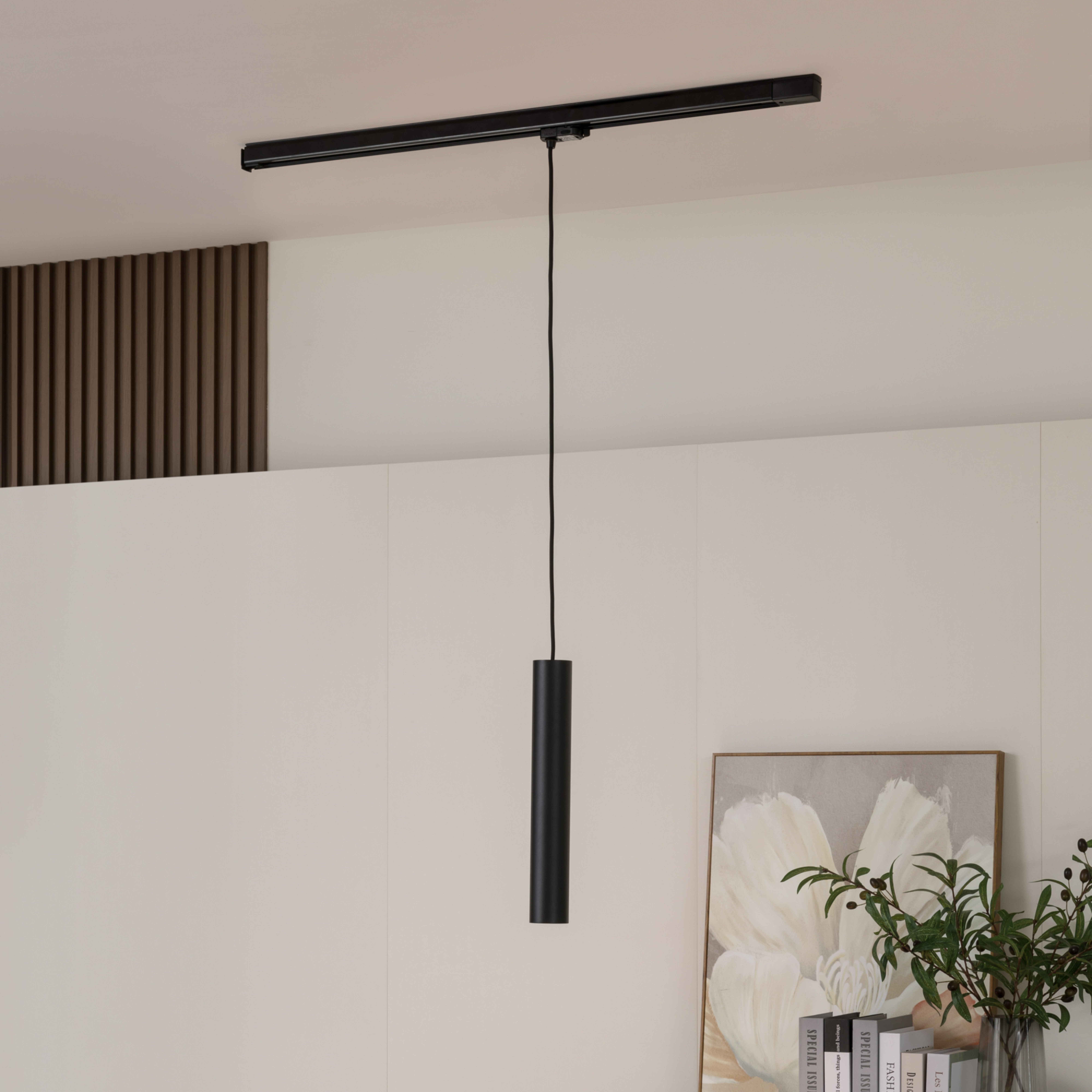Arcchio Ejona Schienen-LED-Pendel schwarz 6/40cm