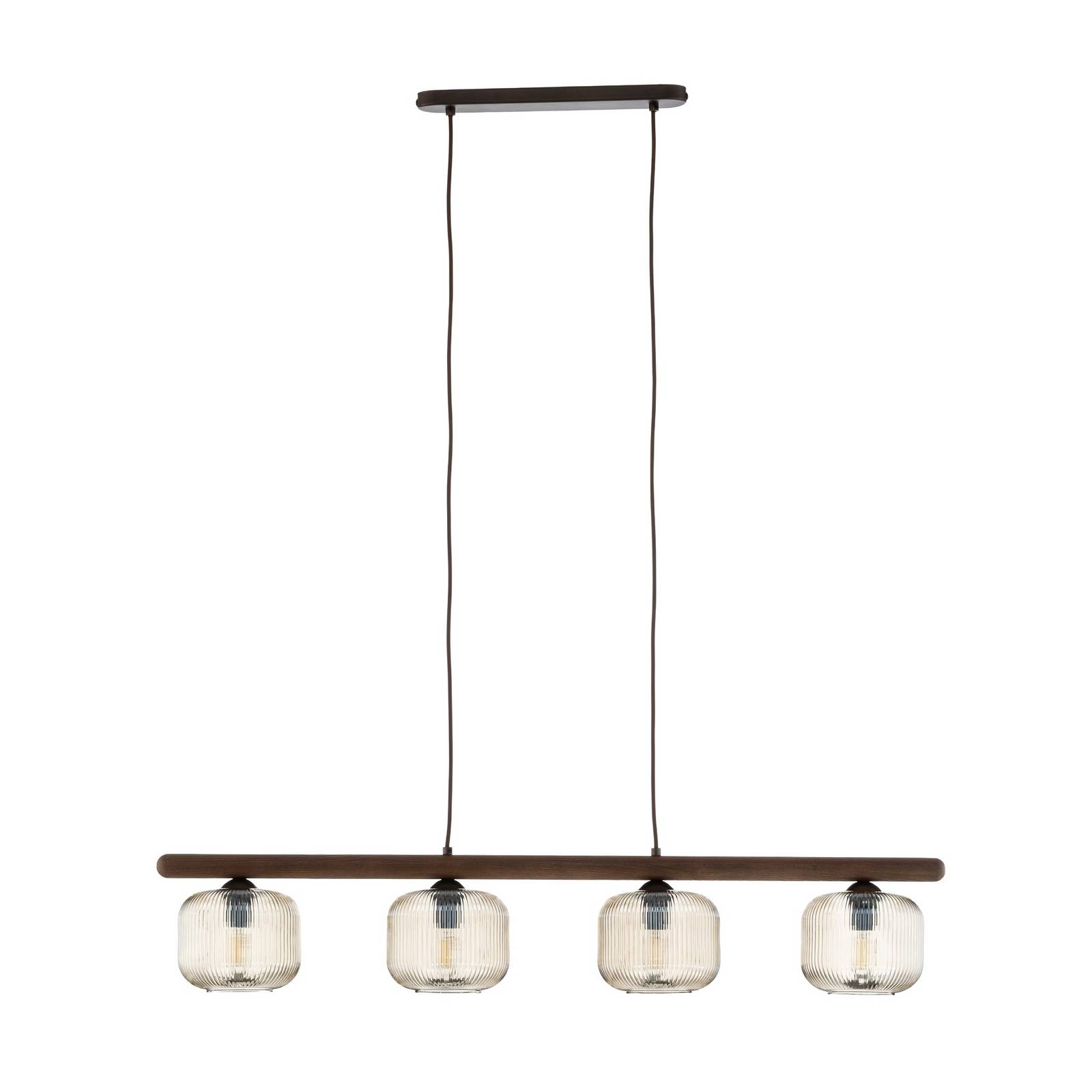Lampa wisząca Salvia, brązowa/koniakowa, szkło, długość 95 cm, E14