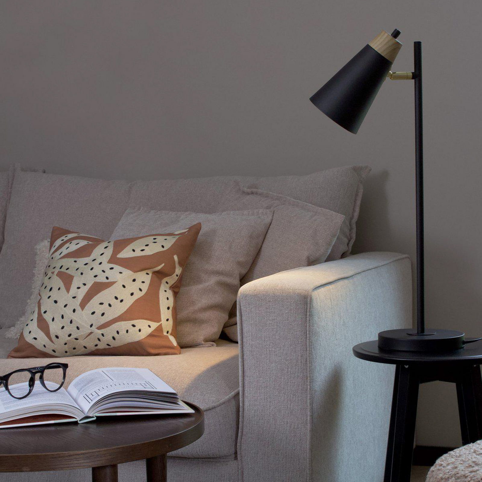 Lampada da tavolo PR Home Vienna, nera, altezza 64 cm, GU10, metallo