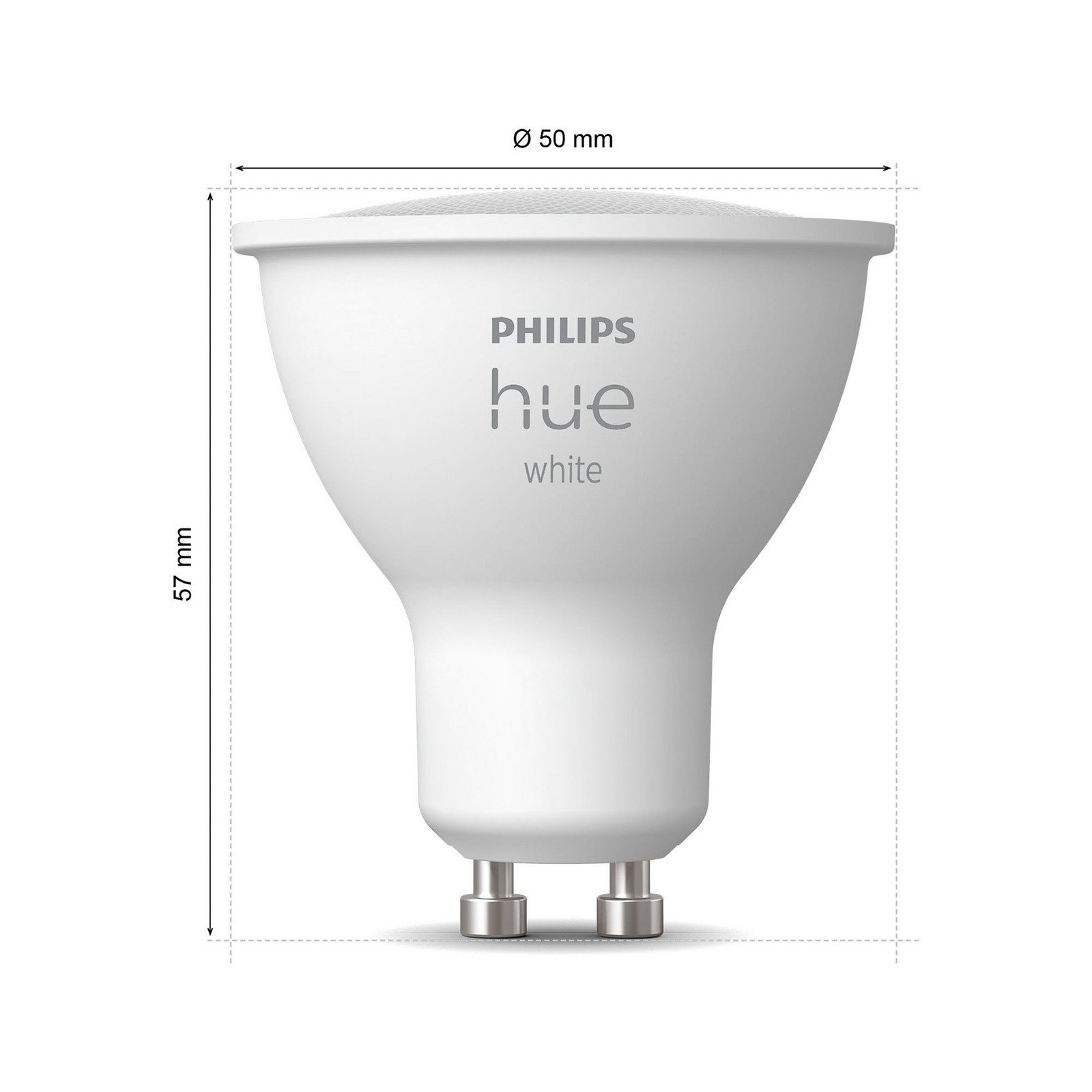 Philips Hue LED alb reflector GU10 42 W set de 2 - Plastic