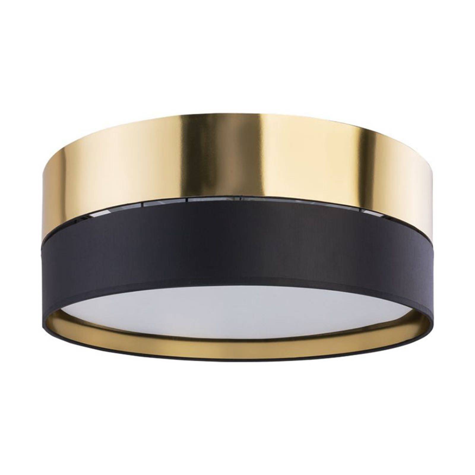 Deckenleuchte Hilton, schwarz/gold, Ø 45cm