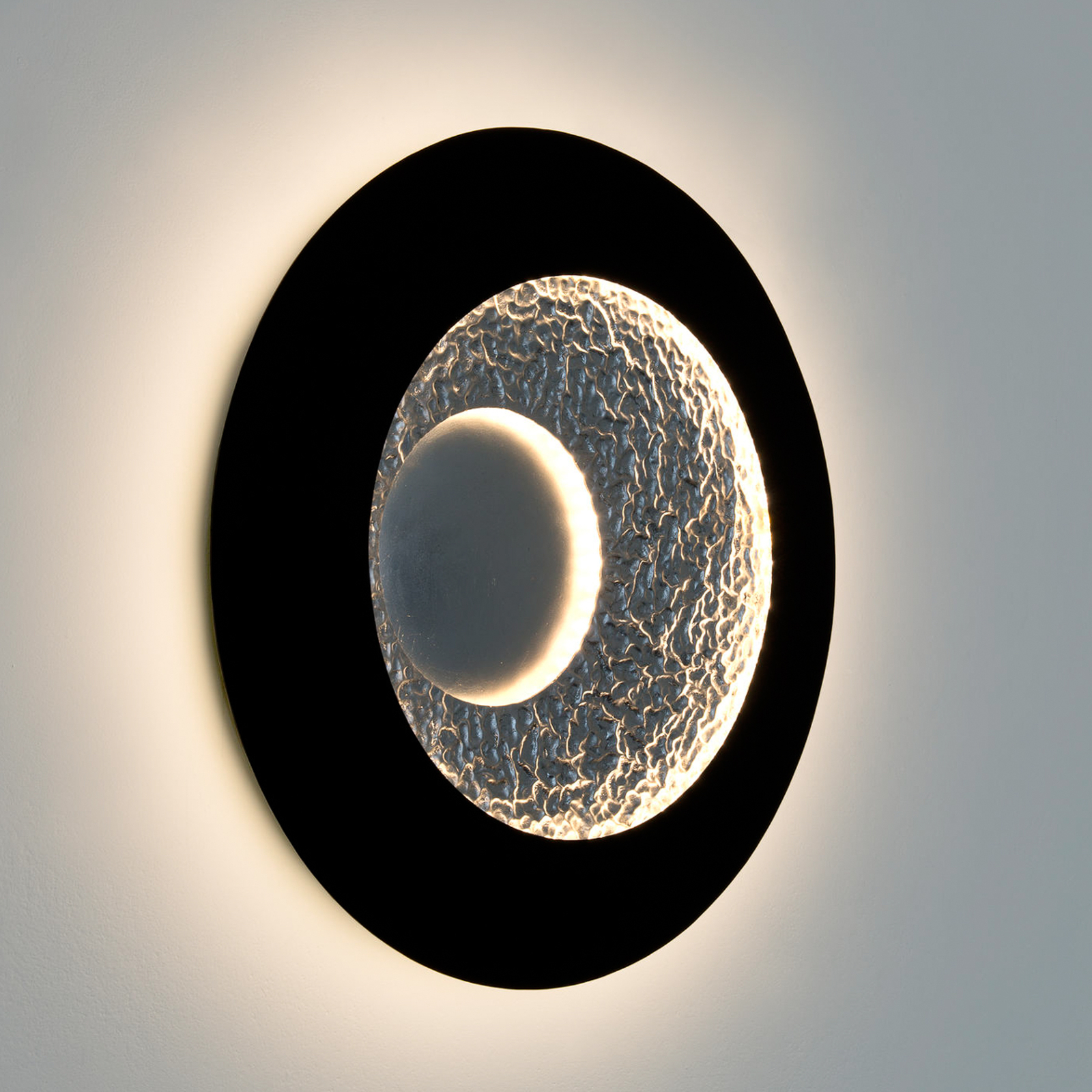 LED Wall Light Urano Brown black silver 60 Cm Iron Lights co uk