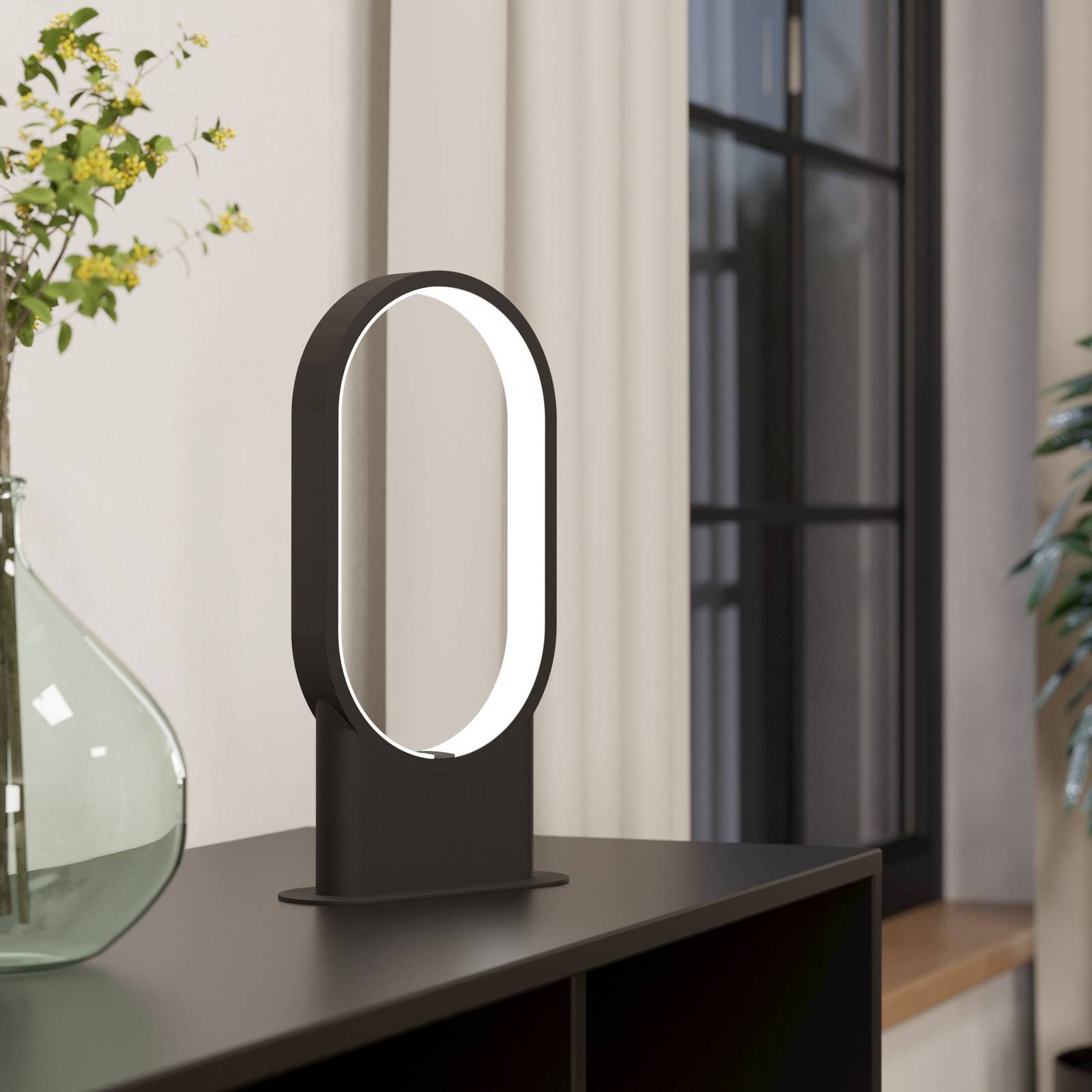 LED-Tischleuchte Codriales in Schwarz günstig online kaufen