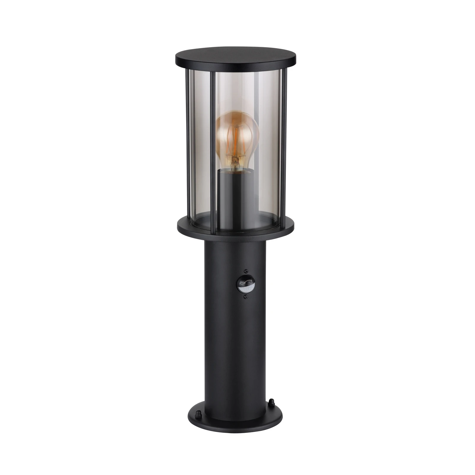 Sockellampa Gracey, svart, sensor, 45 cm, IP54, E27