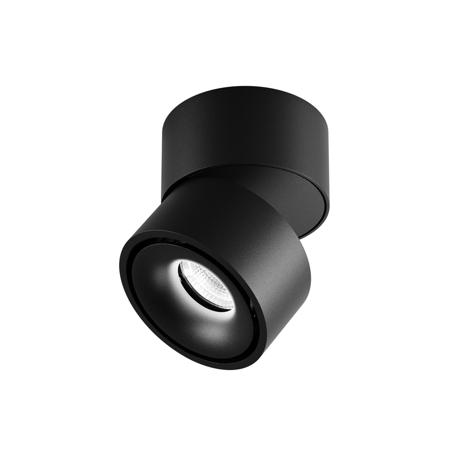 Egger LED stropni reflektor Clippo black/black Ø 10 cm DALI DTW