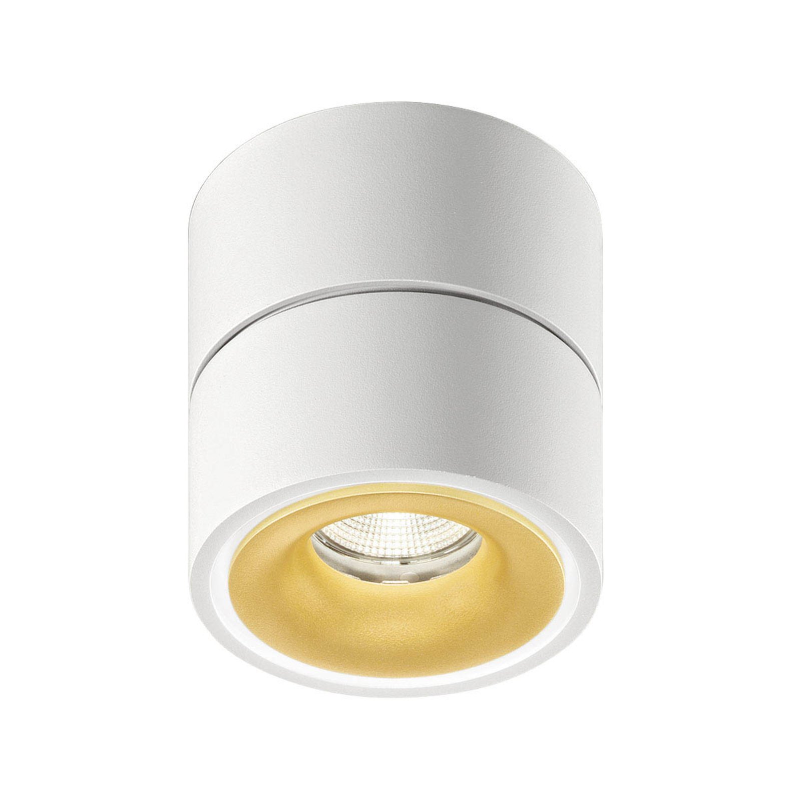 Egger Clippo S LED plafondspot, wit-goud