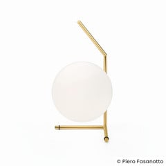 Lámpara de mesa FLOS IC T1 Low 10º Aniversario, dorada, atenuable.
