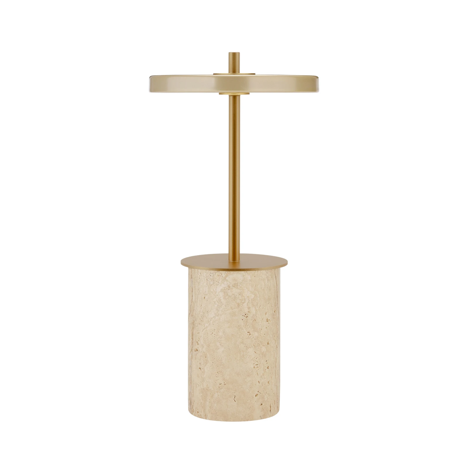 UMAGE LED akumulatora lampa Asteria MOVE MINI travertīns/messings IP44