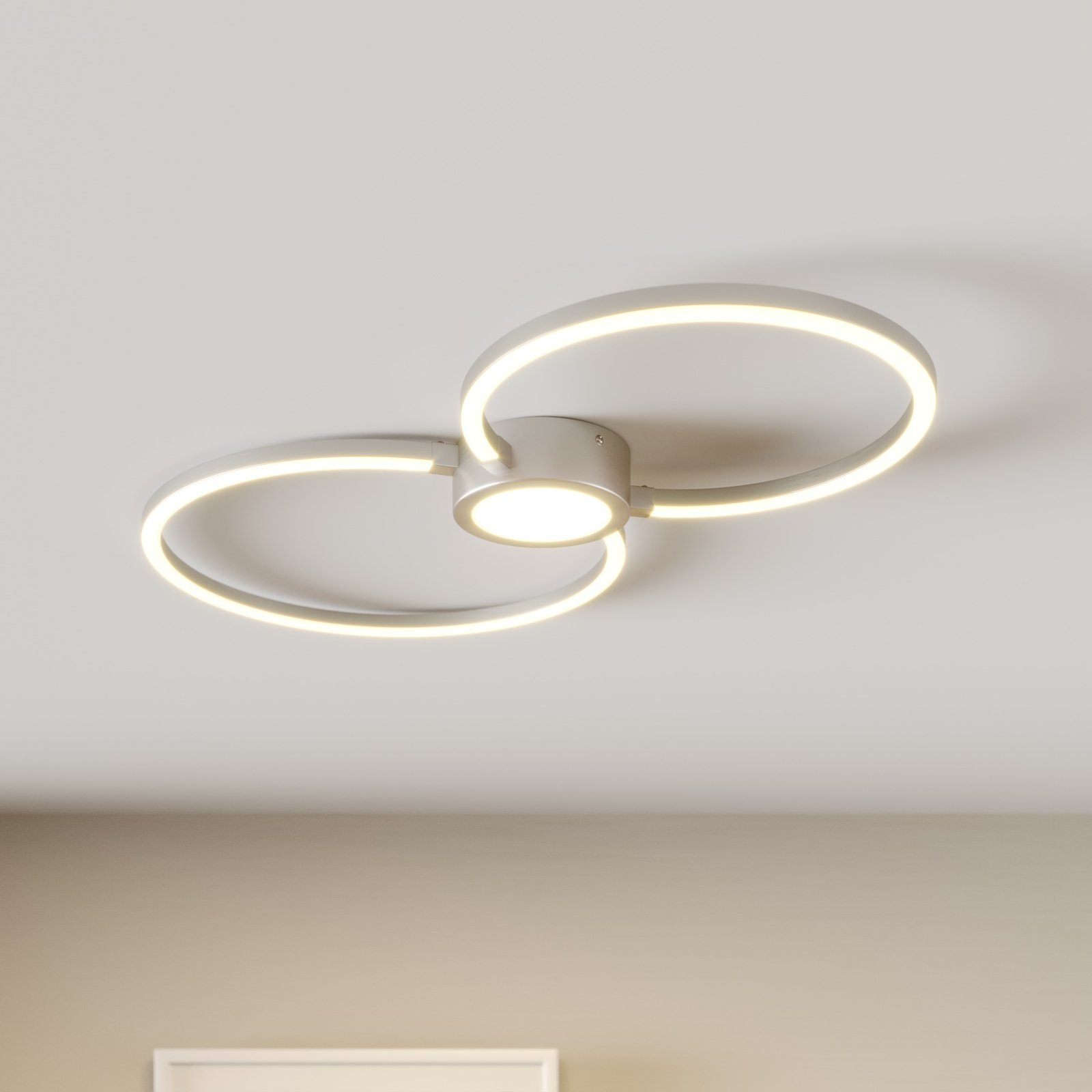 Lámpara LED de techo Duetto, círculos