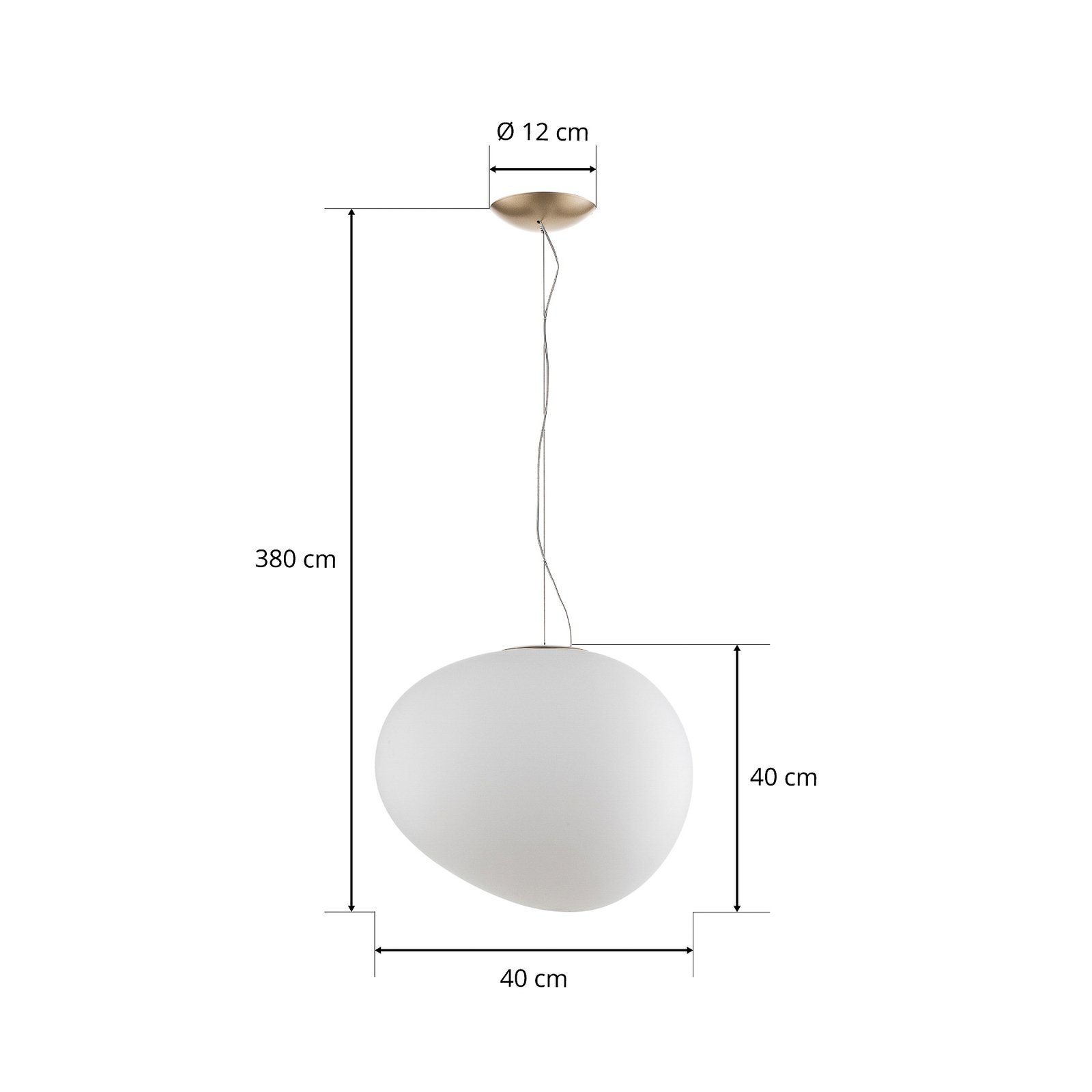 Foscarini MyLight Gregg grande colgante, oro