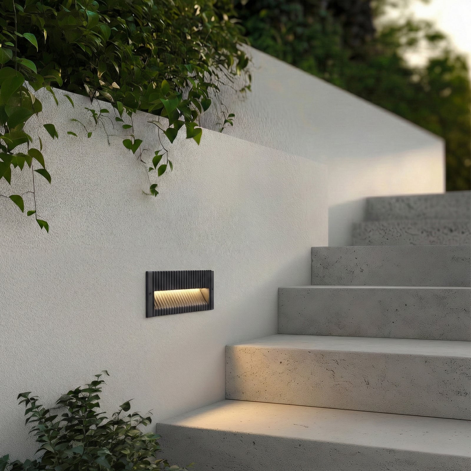 Tavion LED ugradbena zidna svjetiljka, antracit, 25 cm, IP65 - Lucande