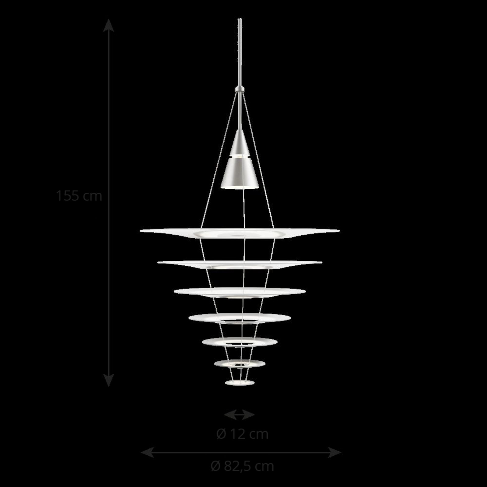 Enigma 825 LED Suspension Brushed Alu - Louis Poulsen