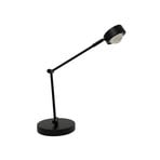 Lindby Tischleuchte Jyla, schwarz, Linse, 3000K, GX53, Eisen