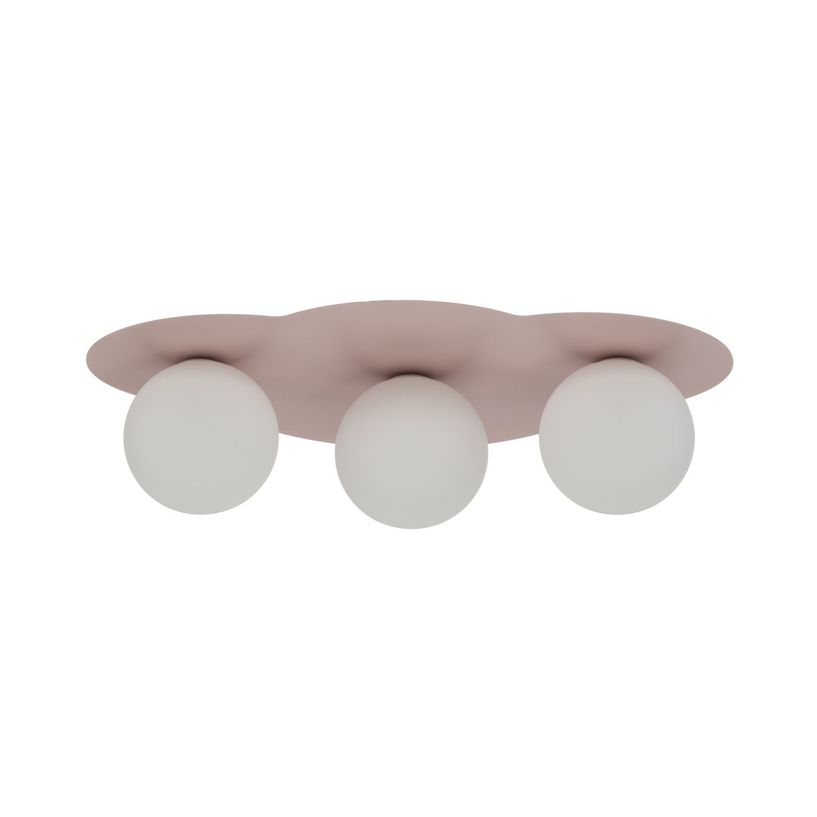 Cloud ceiling light, pink, 3-bulb, glass, length 51 cm, G9 Cloud ceiling light, pink, 3-bulb, glass, length 51 cm, G9