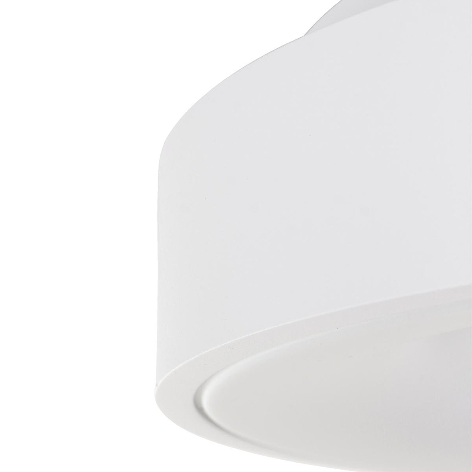 Plafonnier LED Ringlede, 2.700 K, Ø 48 cm, blanc, métal