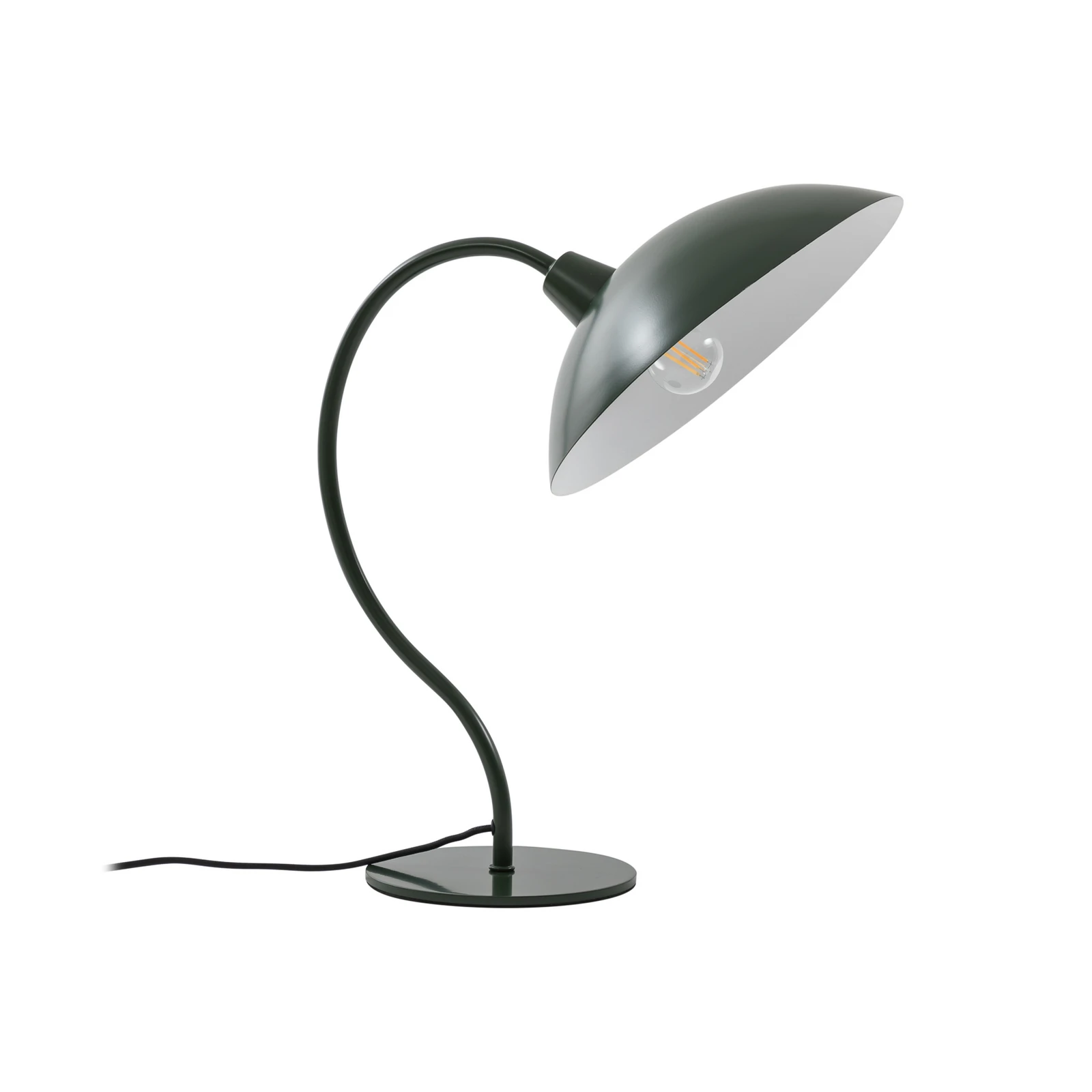 Stolná lampa Lucande Arvadon, zelená, kov, výška 42,75 cm