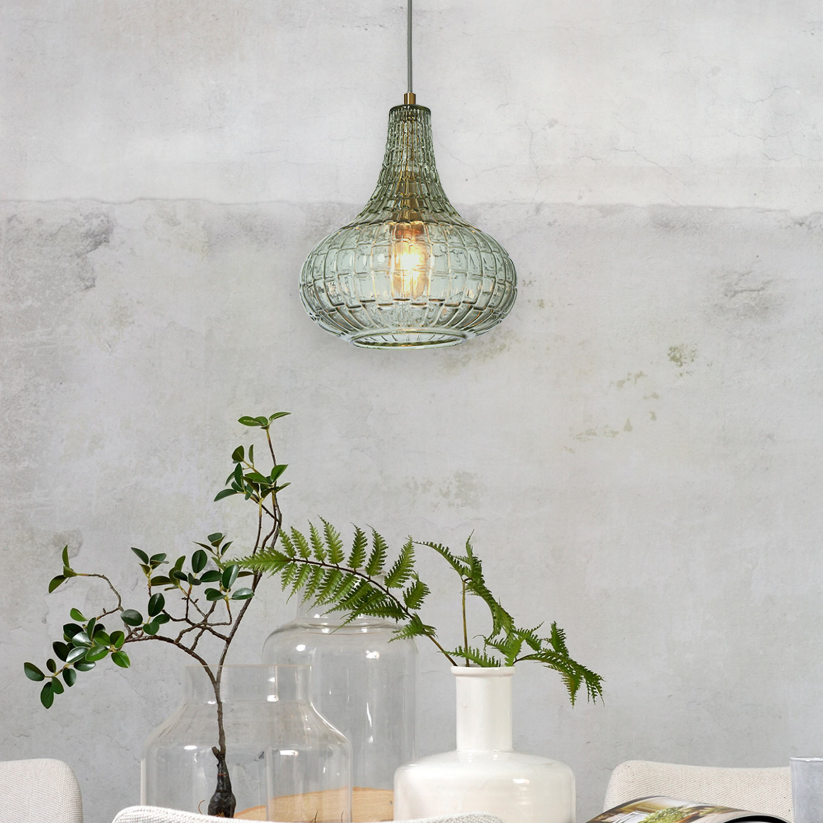 It's about RoMi Venice pendant light, green, drop, glass