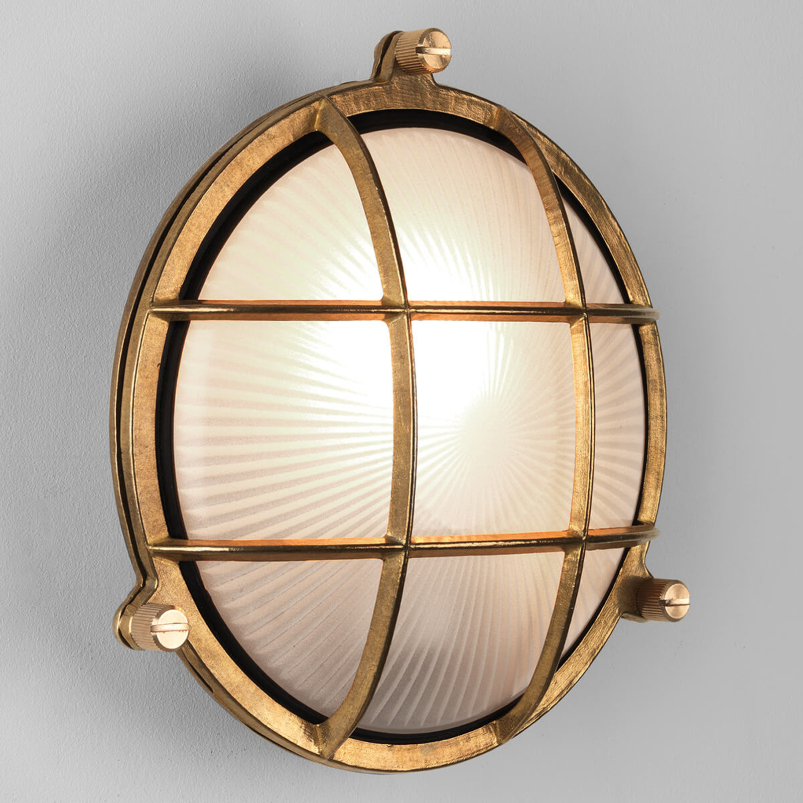 Astro Authentic Thurso Round bulkhead light, metal, glass, E27, 42 W, energy efficiency: A++