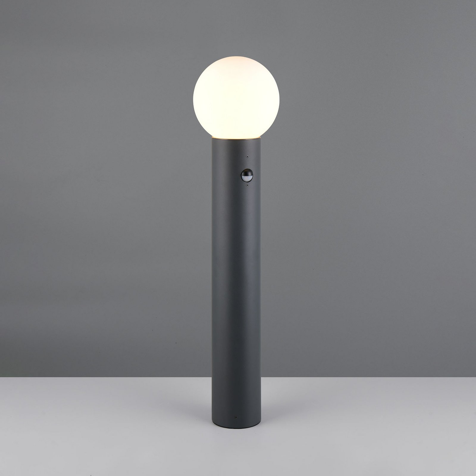 Bornes lumineuses Mures, anthracite, hauteur 80 cm, métal, capteur